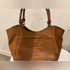 Discontinued Tory Burch Large Size Brown Shoulder Bag/ Tote Bag